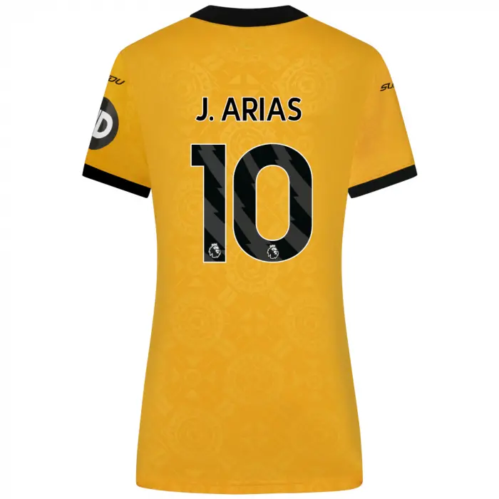 Wolves Kits Shop | Official 2025-26 Wolves Home Shirt – Womens J. ARIAS 10 Wolverhampton Wanderers Apparel